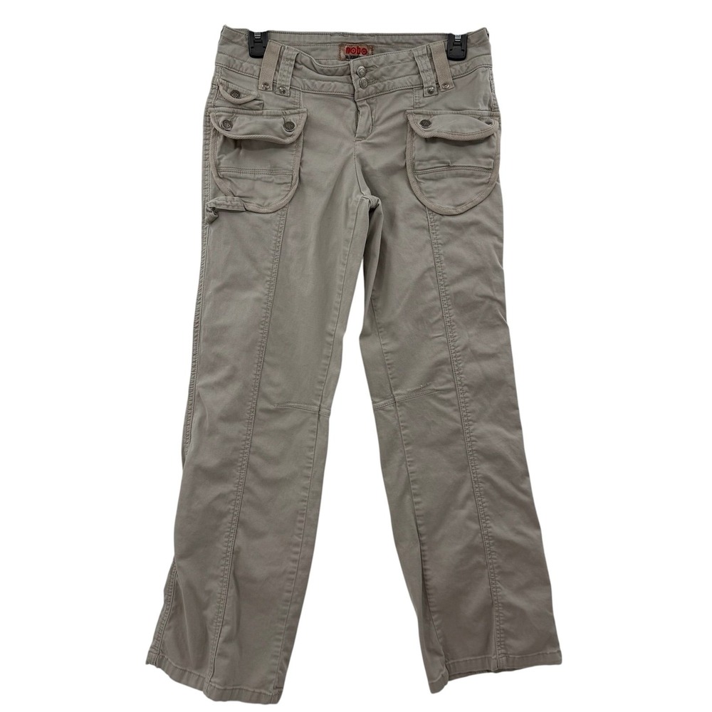 Vintage No Boundaries Pants‎ juniors Size 9 Khaki Boot Cut Carpenter Cargo Y2K